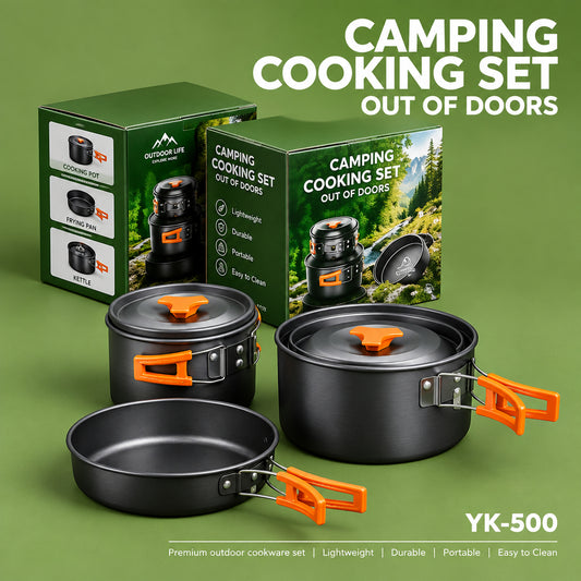 3-Piece Portable Camping Cookware Set