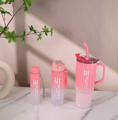 3in1 Plastic Water Bottle Set