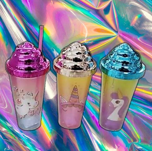 Cute Unicorn Holographic Tumbler Cup (380ml)