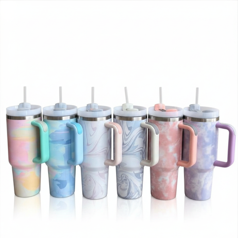 Pastel Pop Vacuum Insulated Tumbler with Lid (1200ml) - Alt View