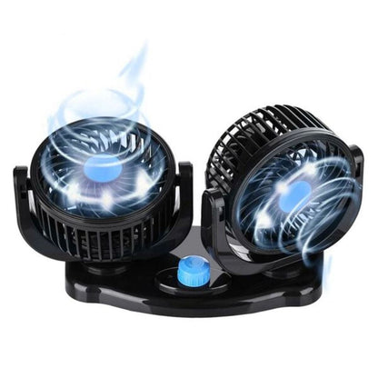 Mini 12V Double Headed Vehicle Fan