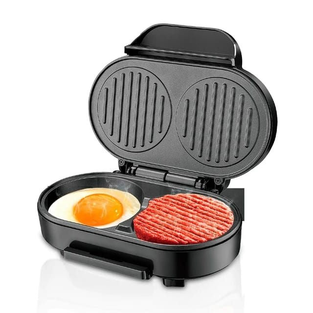 Electric Multi-function Mini Frying Pan 2 Slice Grill Hamburger Maker