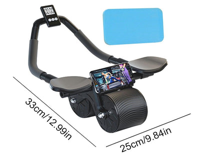 Automatic Rebound Two-Wheel Four-Elbow Support Ab Training Roller