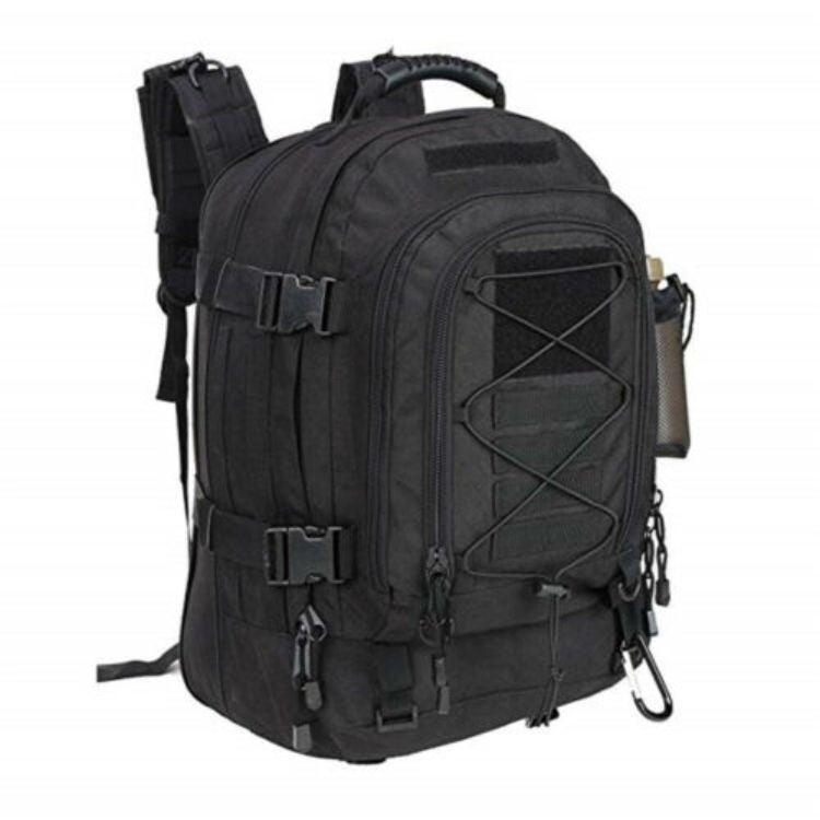 Outdoor Camo Tactical Backpack - Black