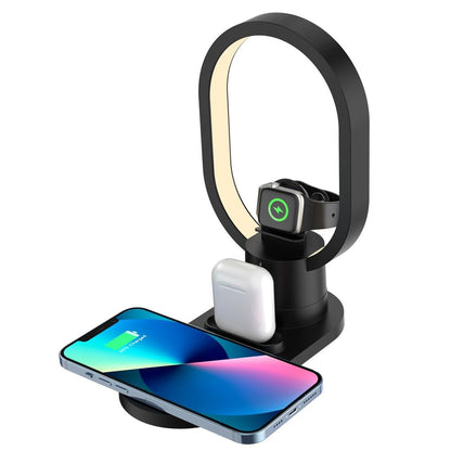 Magnetic 4-in-1 Wireless Charging Dock with Lamp (15W)(iPhone)