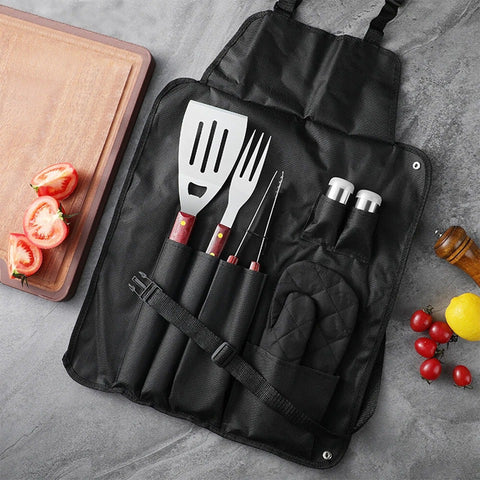 Braai Grilling Apron Tool Set (6 pcs) - Alt View