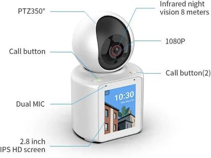 2 Way Wireless One Click Video Call Nanny Cam With 2.8" Screen