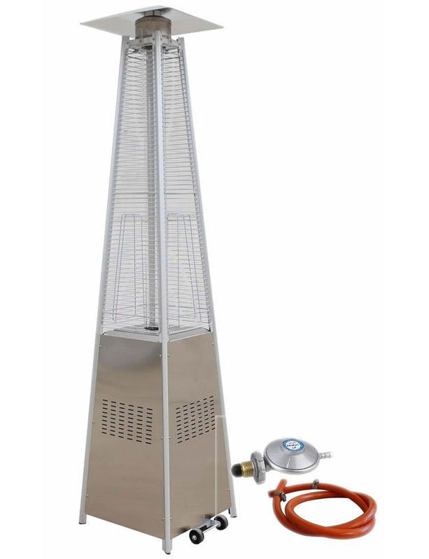 Stainless Steel Gas Flame Pyramid Patio Heater