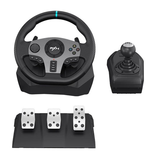 Gaming Steering Wheel with 3 Pedals and Gear Shifter