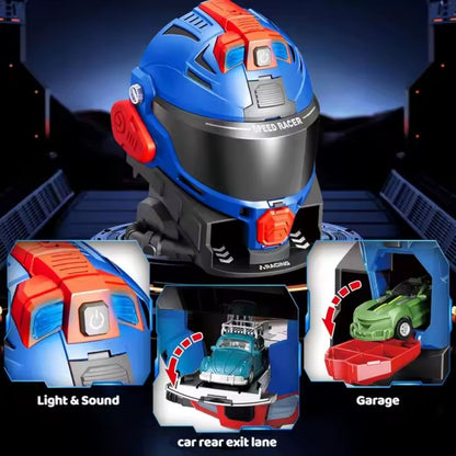 Hot Speed Helmet Parking Lot Playset