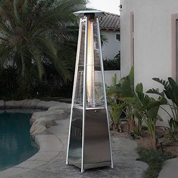 Stainless Steel Gas Flame Pyramid Patio Heater