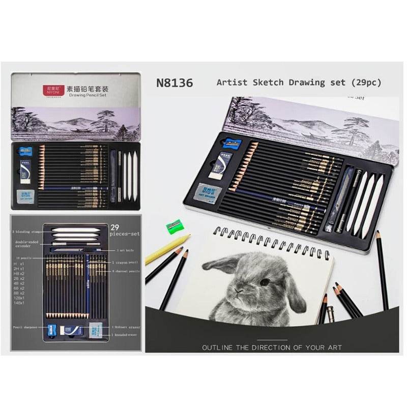 29 Piece Quality Sketch Pencil Set - DMC Wholesale
