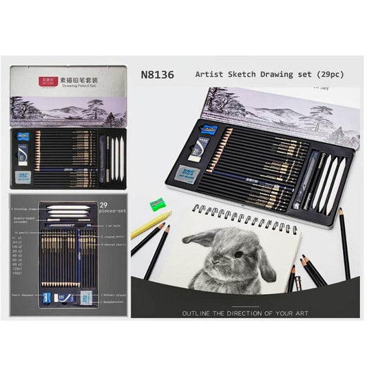 29 Piece Quality Sketch Pencil Set - DMC Wholesale