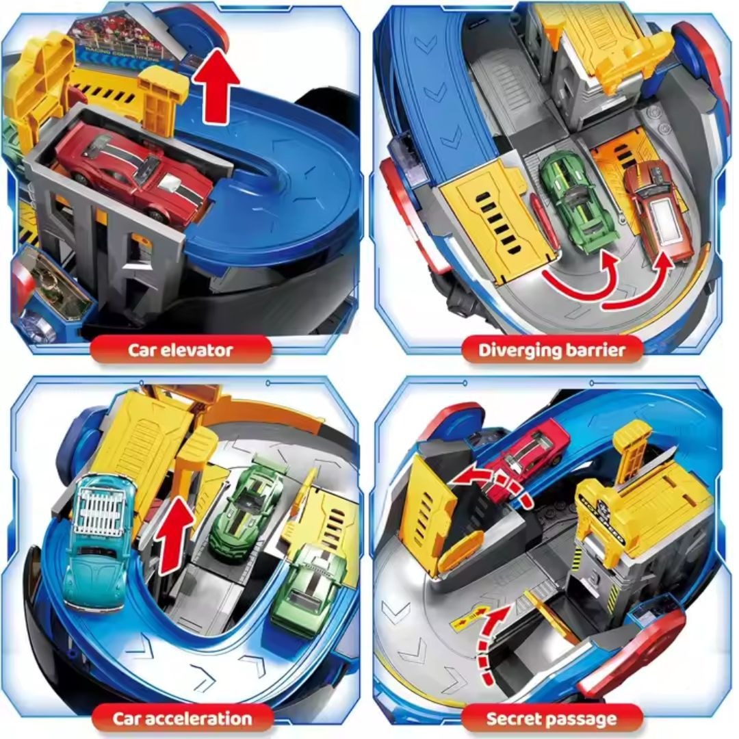 Hot Speed Helmet Parking Lot Playset