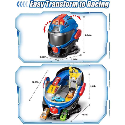 Hot Speed Helmet Parking Lot Playset
