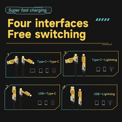 4In1 Premium Fast Charging Cable - DMC Wholesale