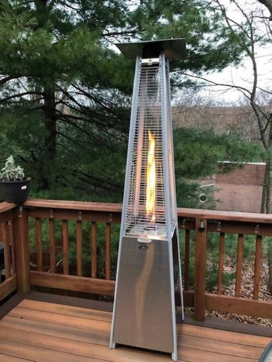 Stainless Steel Gas Flame Pyramid Patio Heater