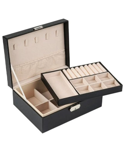 Compact Double Layer Jewelry Storage Organizer