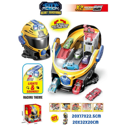 Hot Speed Helmet Parking Lot Playset