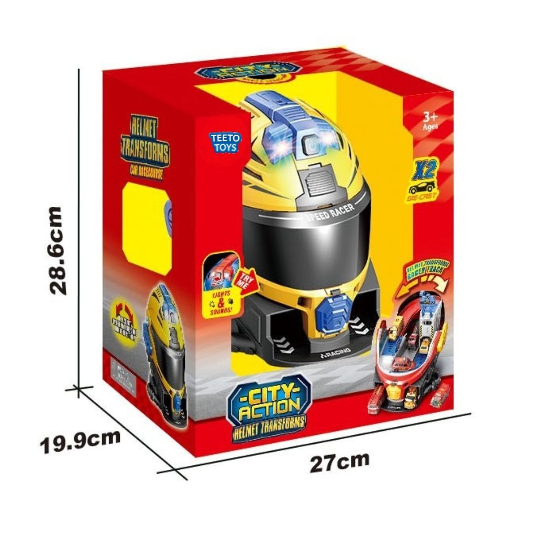Hot Speed Helmet Parking Lot Playset