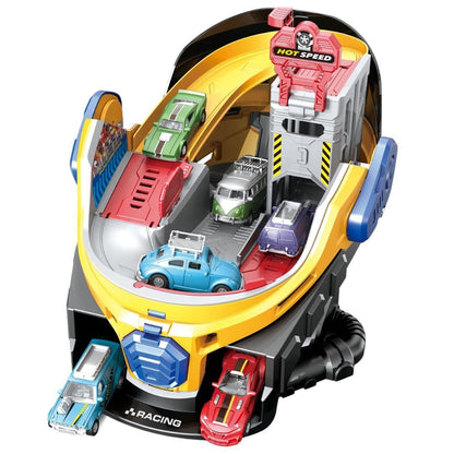 Hot Speed Helmet Parking Lot Playset