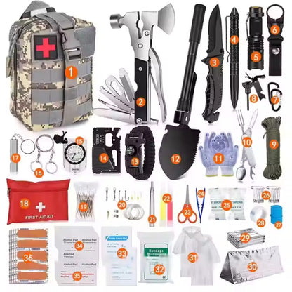 Emergency Survival Kit with First Aid