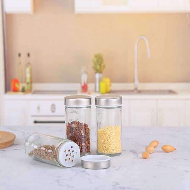 12-Jar Spice Rack with Glass Jars