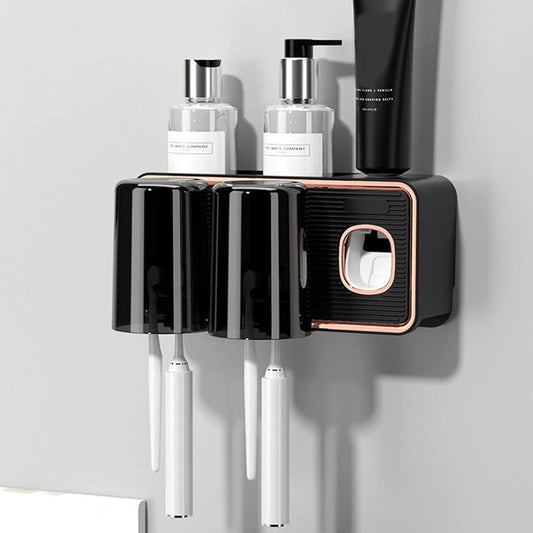 Wall-Mounted Toothbrush & Toothpaste Organiser