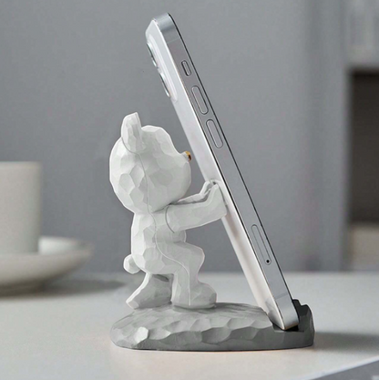 Bear Sculpture Mobile Phone Stand