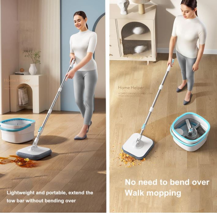 Microfiber Spin Mop & Bucket Floor Cleaning System