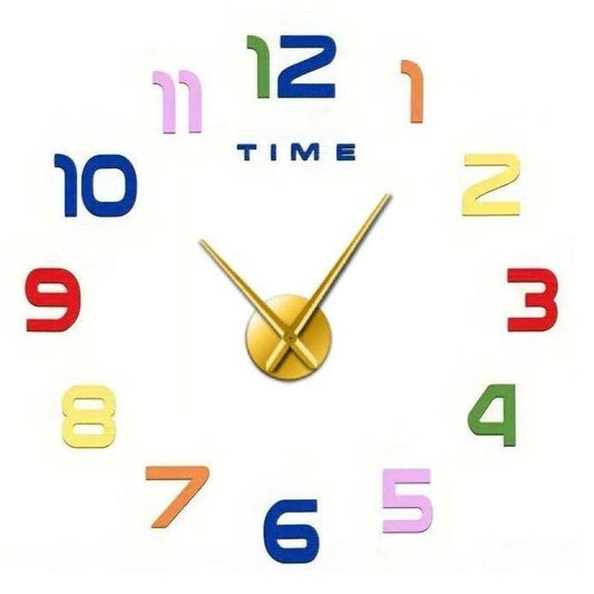 DIY Modern 3D Wall Clock (Colourful)(60-70cm) - DMC Wholesale