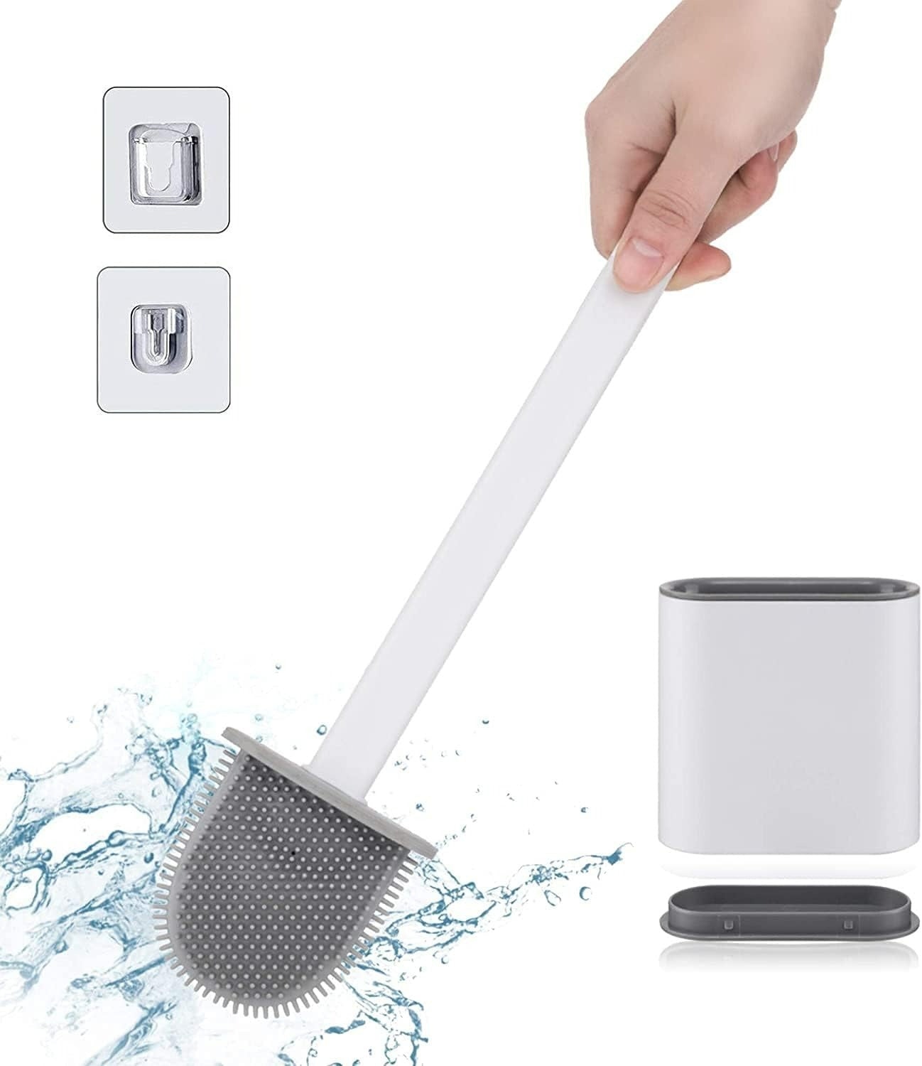 Silicone Flex Toilet Brush With Holder