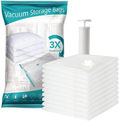 Double Seal Zipper Bag Set With Pump (10 pcs) - DMC Wholesale