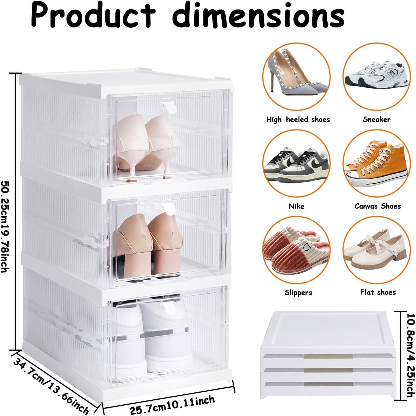 Gridspace Shoe Storage Box (3 Tier)