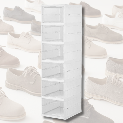 Grid Space Shoe Storage Box (6 Tier) - Alt View