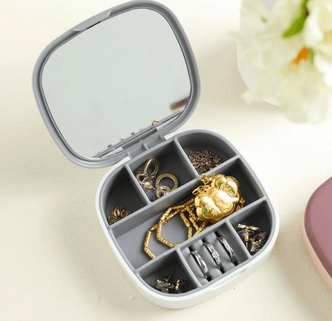 Jewellery Storage Box With Mirror (Each) - Alt View
