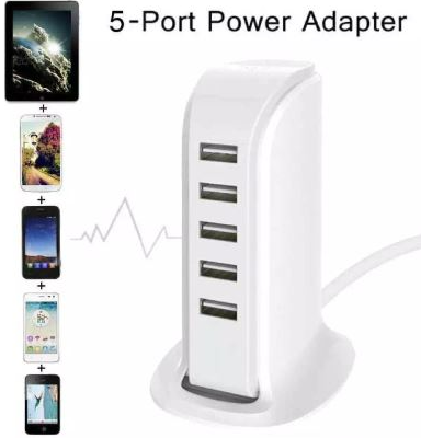 USB Adapter Charger Station Hub (5 Port)