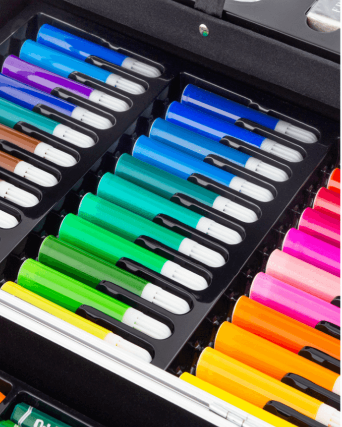 Unicorn Art Set With Aluminum Casing (145pc) - DMC Wholesale