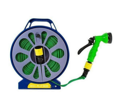 Flat Hose with Spray Gun Nozzle (15m)