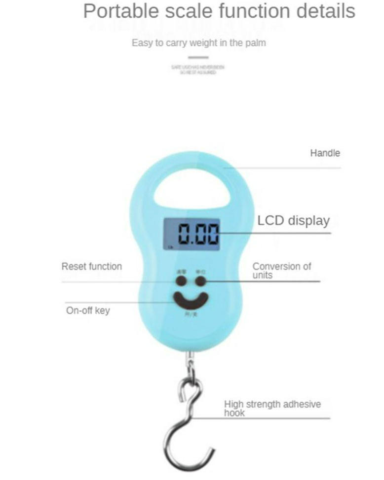 Electronic Backlight LCD Display  Digital Fishing Hanging Hook Scale