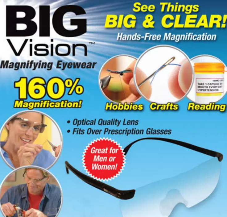 Big Vision Magnifying Glasses (160% Magnification)