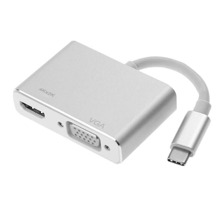 USB-C To HDMI/F + VGA/F Adapter Cable