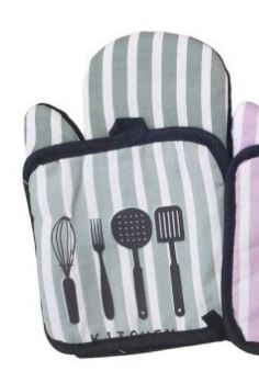 Kitchen Oven Mittens (Striped)(2pcs)