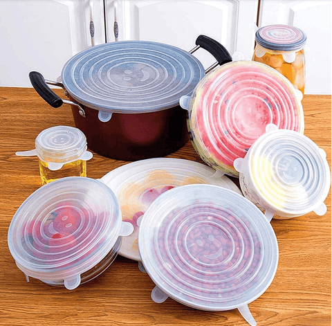 Reusable Stretch Silicone Lids (6 pcs) - Alt View