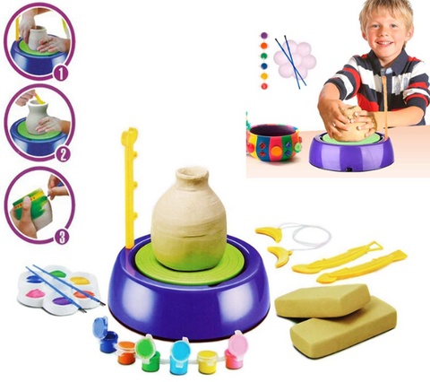 DIY Pottery Wheel with Clay Set - Alt View