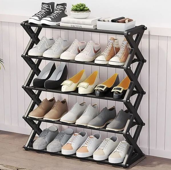 X-Shaped Shoe Rack (5 Tier)