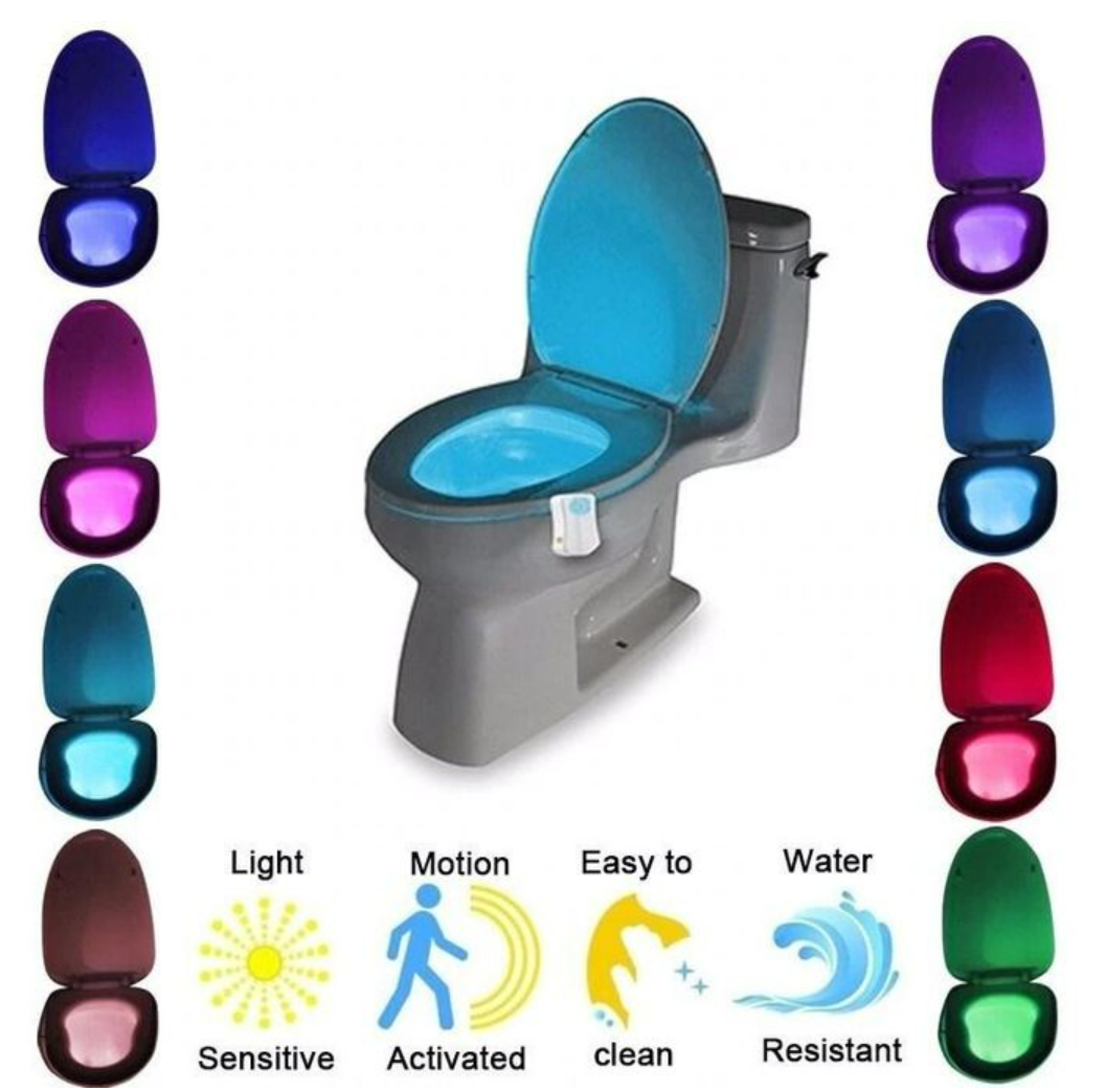 Multicoloured Motion Censored Toilet Light (8 Colour)