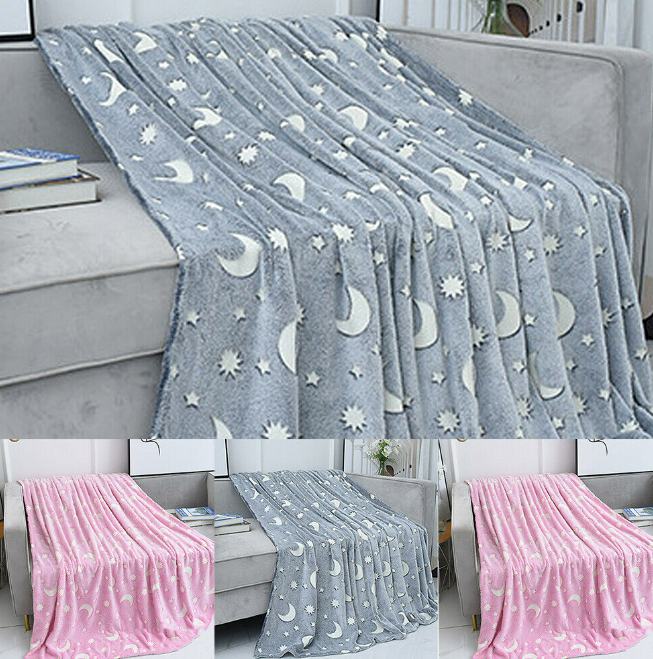 Super Soft Magic Glow In The Dark Blanket (Blue)