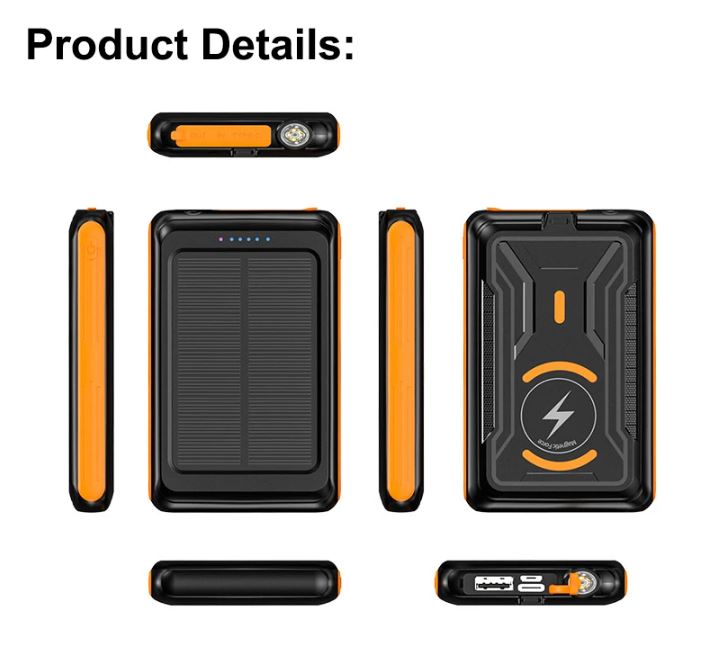 Solar External Power Bank (Wireless Charging)