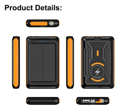 Solar External Power Bank (Wireless Charging)